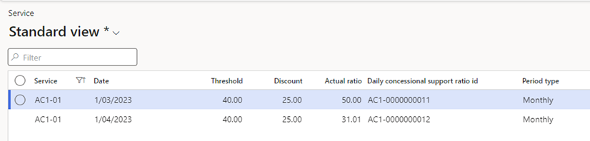 Service concessional